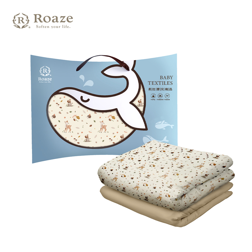 【Roaze 柔仕】雙面雲朵涼被(大) 小鹿漫步