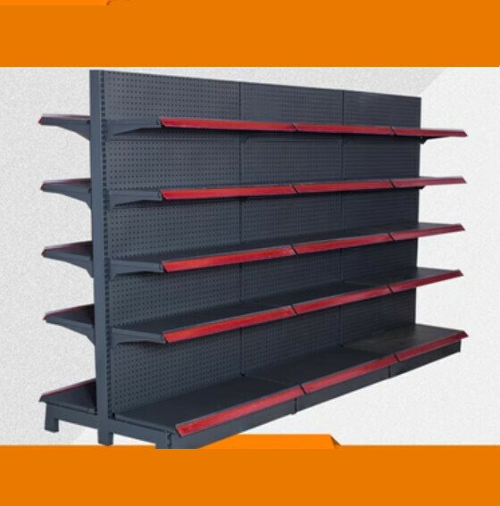 Hotly recommended supermarket convenience store shelves multi-functional display racks storage racks [165 height double-sided 5-layer 1 main shelf 2 auxiliary shelves] [Color//White/Grey] [Please contact customer service to confirm the delivery color after placing the order]