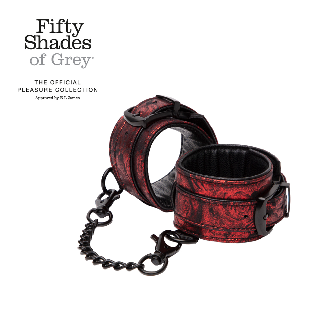 格雷的五十道陰影 Fifty Shades of Grey Sweet Anticipation 黑紅玫瑰手腕束縛帶
