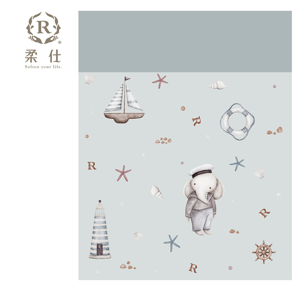 【Roaze 柔仕】雙面雲朵涼被(大) 沁海藍象