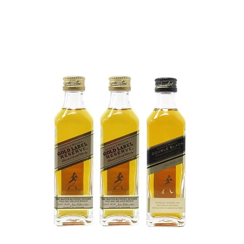 Johnnie Walker Gold Label Miniature 5cl x2 + Johnnie Walker Double Black Miniature 5cl x1