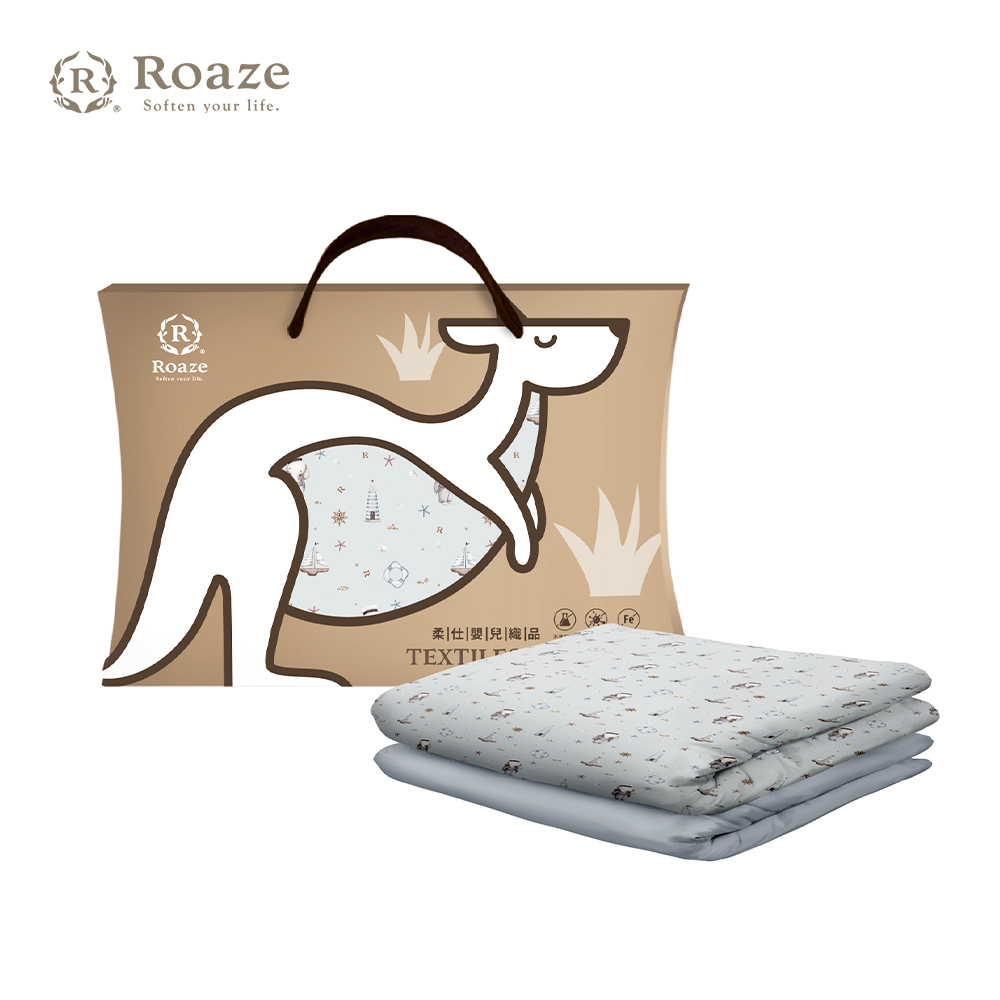 【Roaze 柔仕】雙面雲朵涼被(小) 沁海藍象