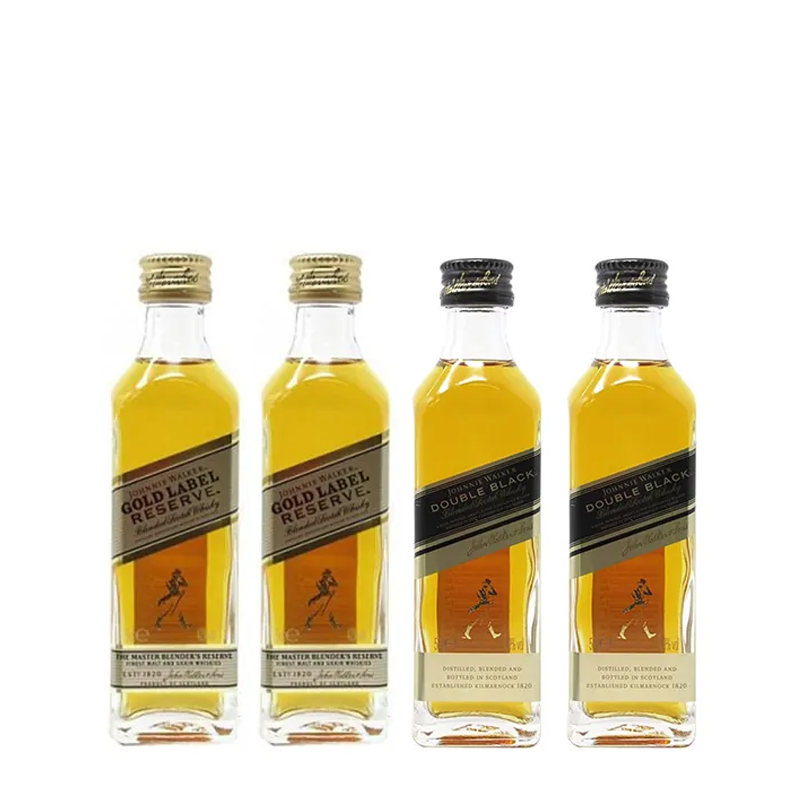 Johnnie Walker Gold Label Miniature 5cl x2 + Johnnie Walker Double Black Miniature 5cl x2