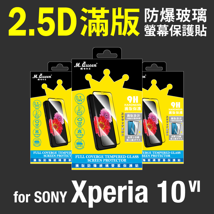 SONY Xperia10 VI 2.5D防爆玻璃螢幕保護貼-滿版 Xperia10VI