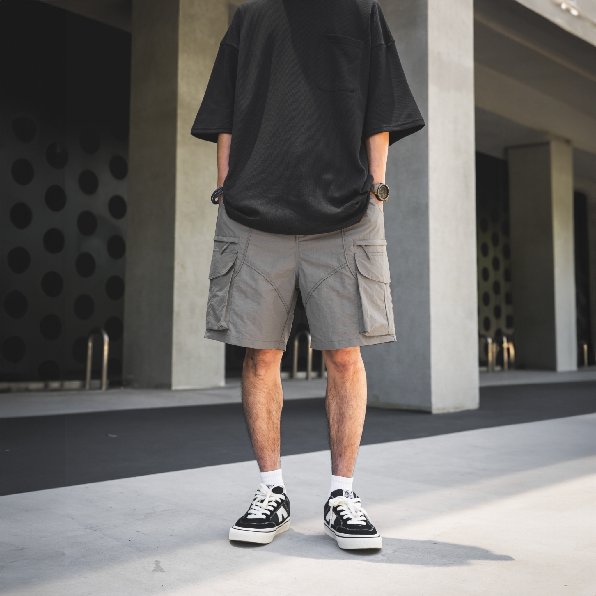 SBG 防潑水三分格立體多口袋短褲 SB0328