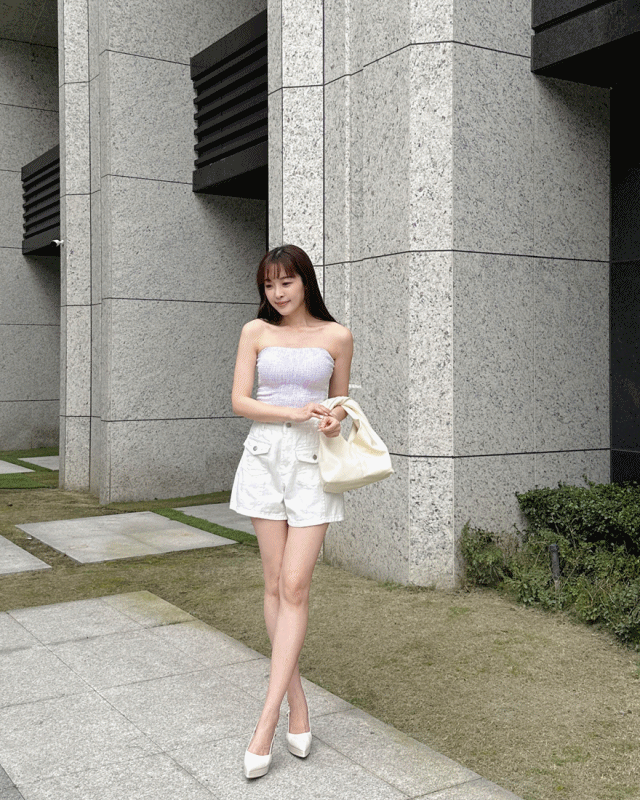 時尚小香風織紋BRA TOP-薰衣紫F/XL