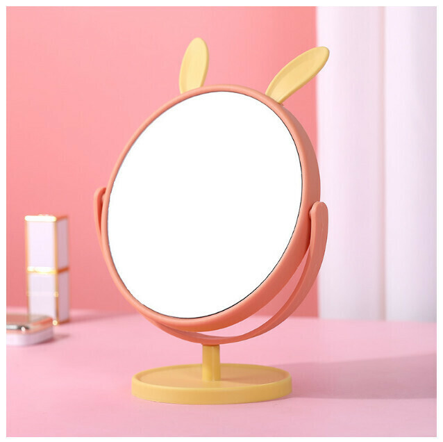Desktop cosmetic mirror (rabbit ear yellow)