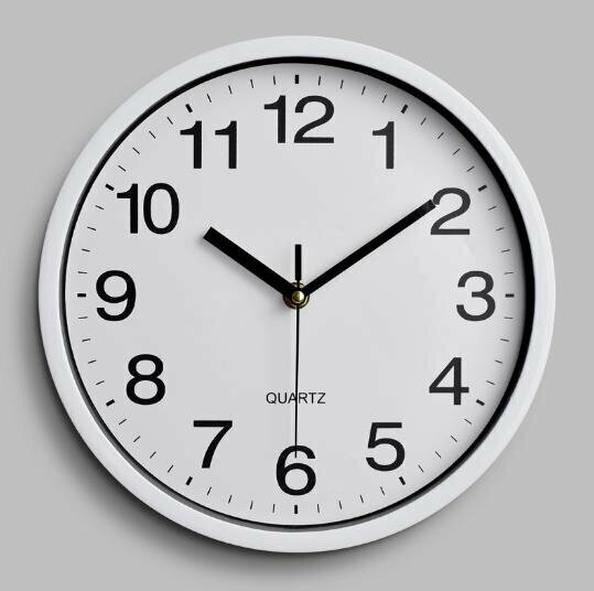 Arabic digital living room wall clock (white, 10 inches /25CM)