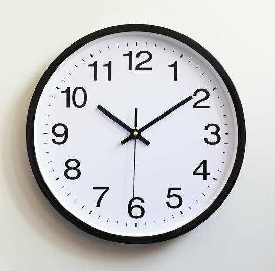 Arabic digital living room wall clock (black, 12 inches /30CM)