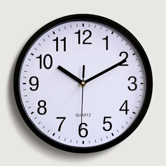 Arabic digital living room wall clock (black, 10 inches /25CM)