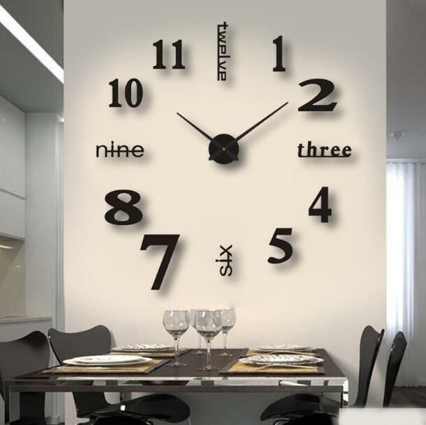 Silent wall clock stereo decorative clock European clock wall clock (large stereo 130cm)