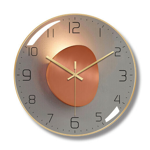 Fashion mute wall clock "gold frame c"