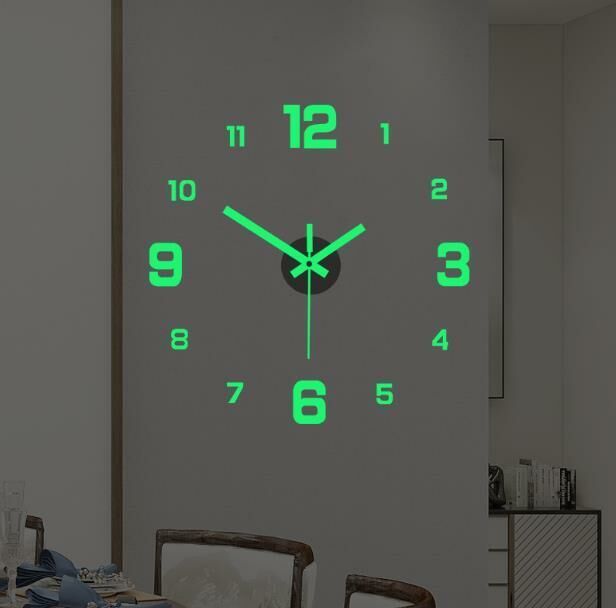 Simple luminous digital clock mute wall clock punch-free wall clock