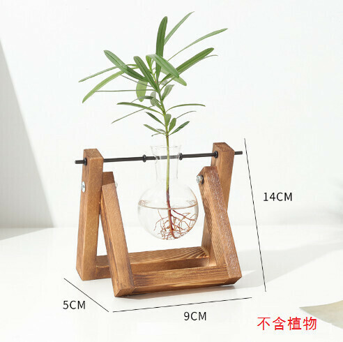 激抵創意木架玻璃花瓶 【復古架+一瓶】