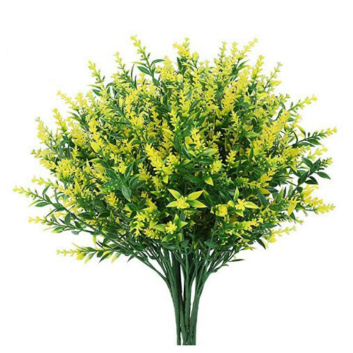 熱推塑膠薰衣草假花【黃色】 