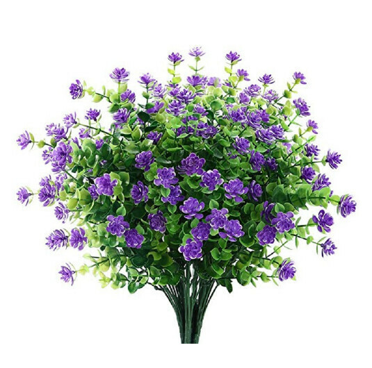 Eucalyptus rose plastic decoration fake flowers [purple /1pcs]