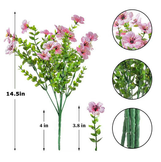 Eucalyptus violet simulation flower bouquet decorative ornaments flower arrangement [pink]