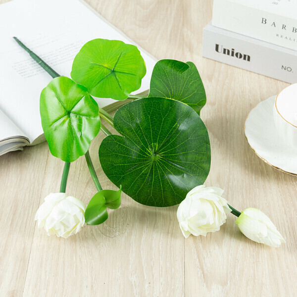 Decorative big lotus [white]
