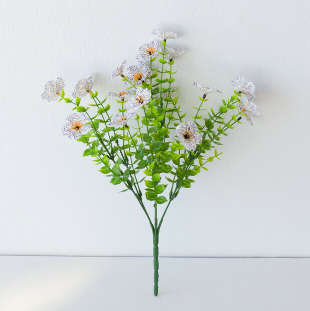 Single Eucalyptus violet simulation flower bouquet decorative ornaments flower arrangement "white"