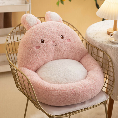 Cartoon animal seat cushion lumbar support integrated chair cushion "rabbit 55CM"