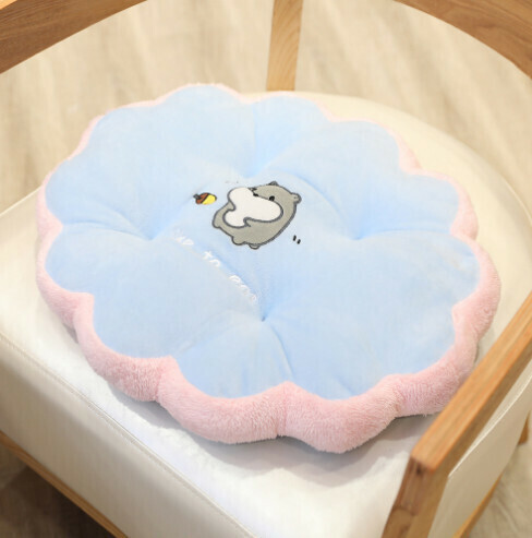 Cute cartoon padded cushion "blue hamster 45cm thick 10cm"