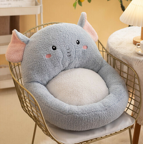 Cartoon animal seat cushion waist cushion [elephant 55CM]