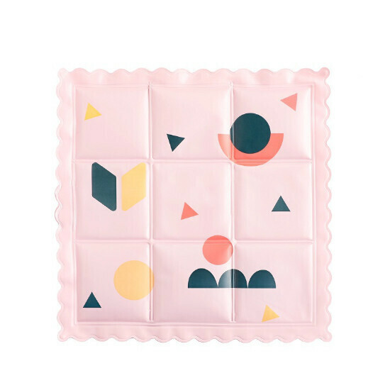 Cartoon ice cushion cooling cushion (pink polygon)