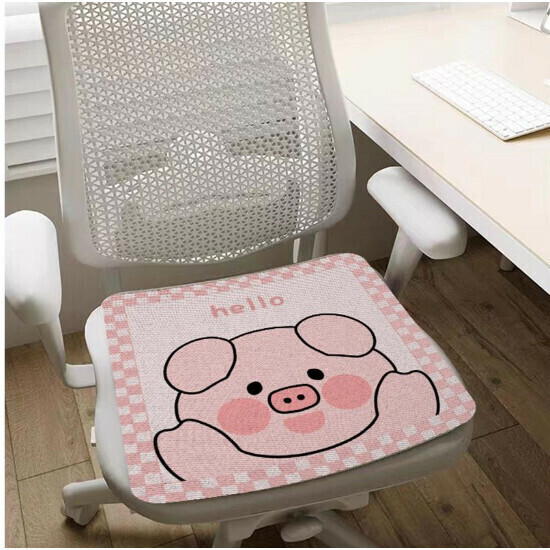 Ice silk non-slip seat cushion (piglet 40*40cm)