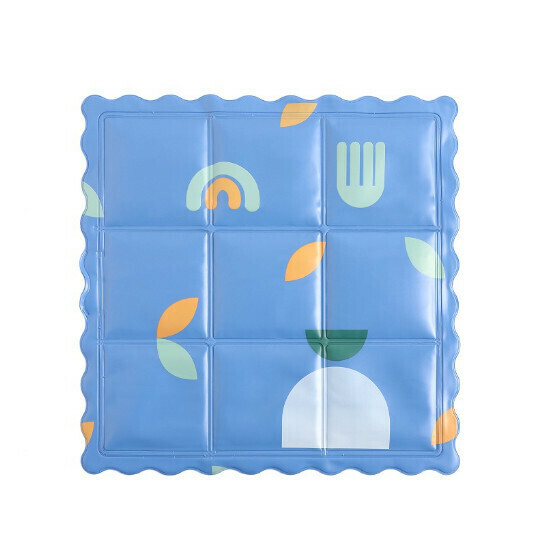 Cartoon ice cushion cooling cushion (blue tableware)