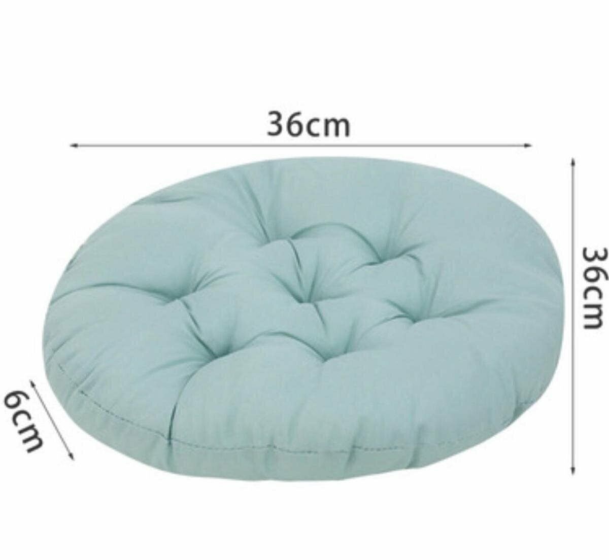 Winter seat cushion (round light green 36*36*6cm)