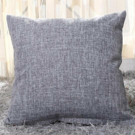 Solid color imitation cotton and linen fabric pillow cover "thick linen dark grey 45*45cm core"