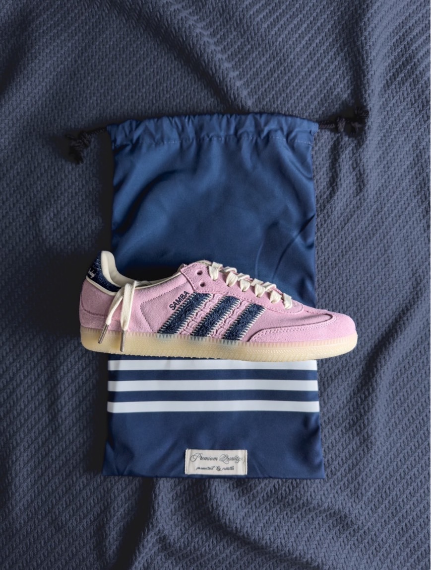 NOTITLE X ADIDAS ORIGINALS SAMBA 聯名 粉色 麂皮 編織 粉紅牛仔 IG4198