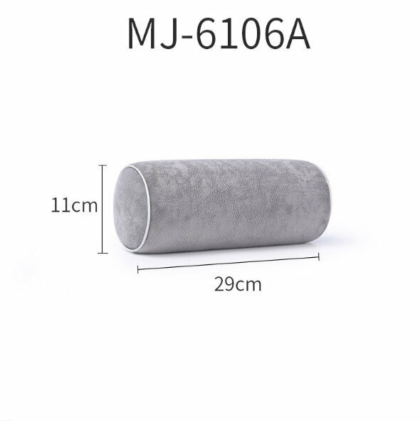 Slow Rebound Memory Foam Cylindrical Neck Pillow Pillow Core Lumbar (6106A Grey Cylindrical Pillow)