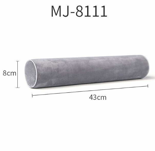 Slow Rebound Memory Foam Cylindrical Neck Pillow Pillow Core Waist Bolster (8111 Grey Cylindrical Pillow)