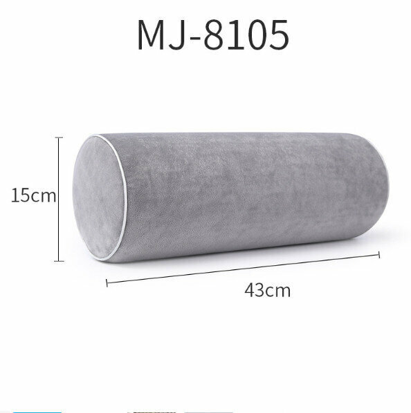 Slow Rebound Memory Foam Cylindrical Neck Pillow Core Lumbar (8105 Grey Cylindrical Pillow)