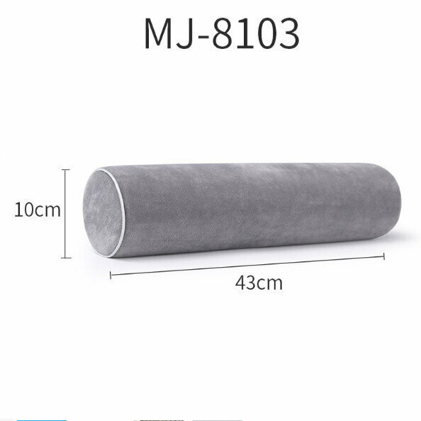Slow Rebound Memory Foam Cylindrical Neck Pillow Core Lumbar (8103 Grey Cylindrical Pillow)