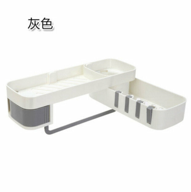 熱賣免打孔壁掛式置物架（灰色）