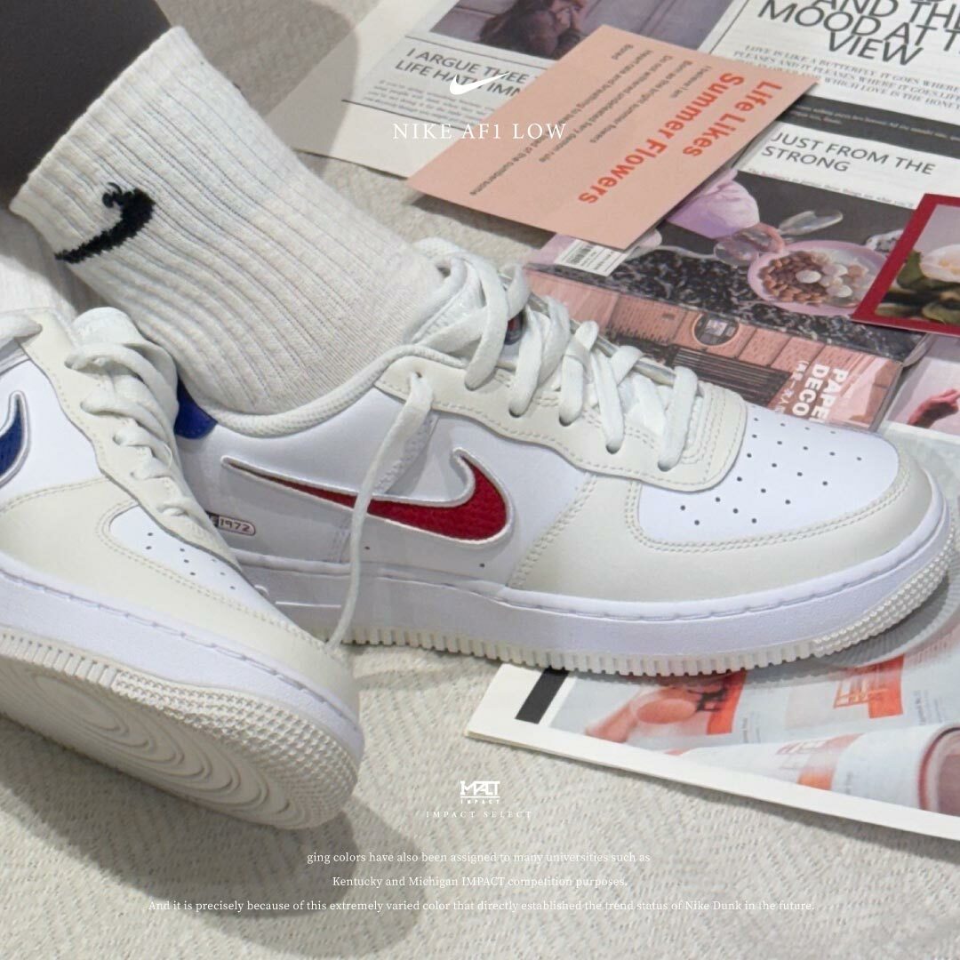 Nike Air Force 1 Low 鴛鴦白紅 1972刺繡 元年紀念款 HF5744-146