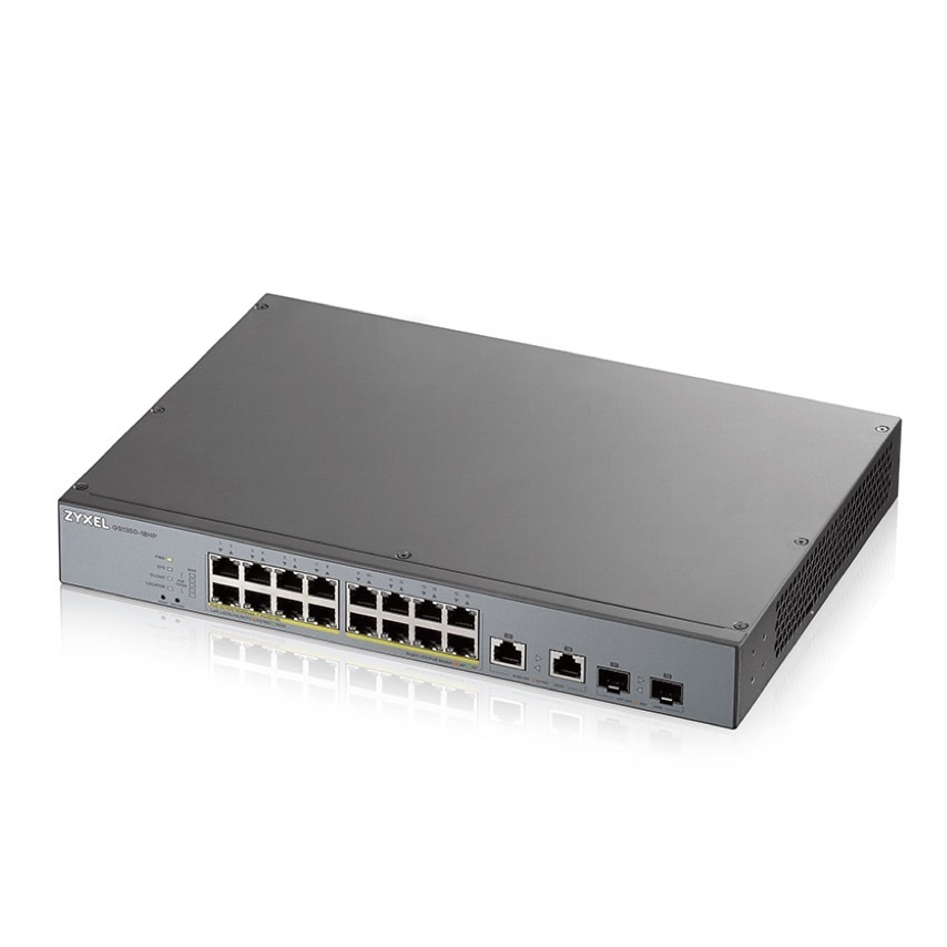 ZyXEL 合勤 GS1350-18HP 16埠GbE智慧網管IP監控PoE交換器