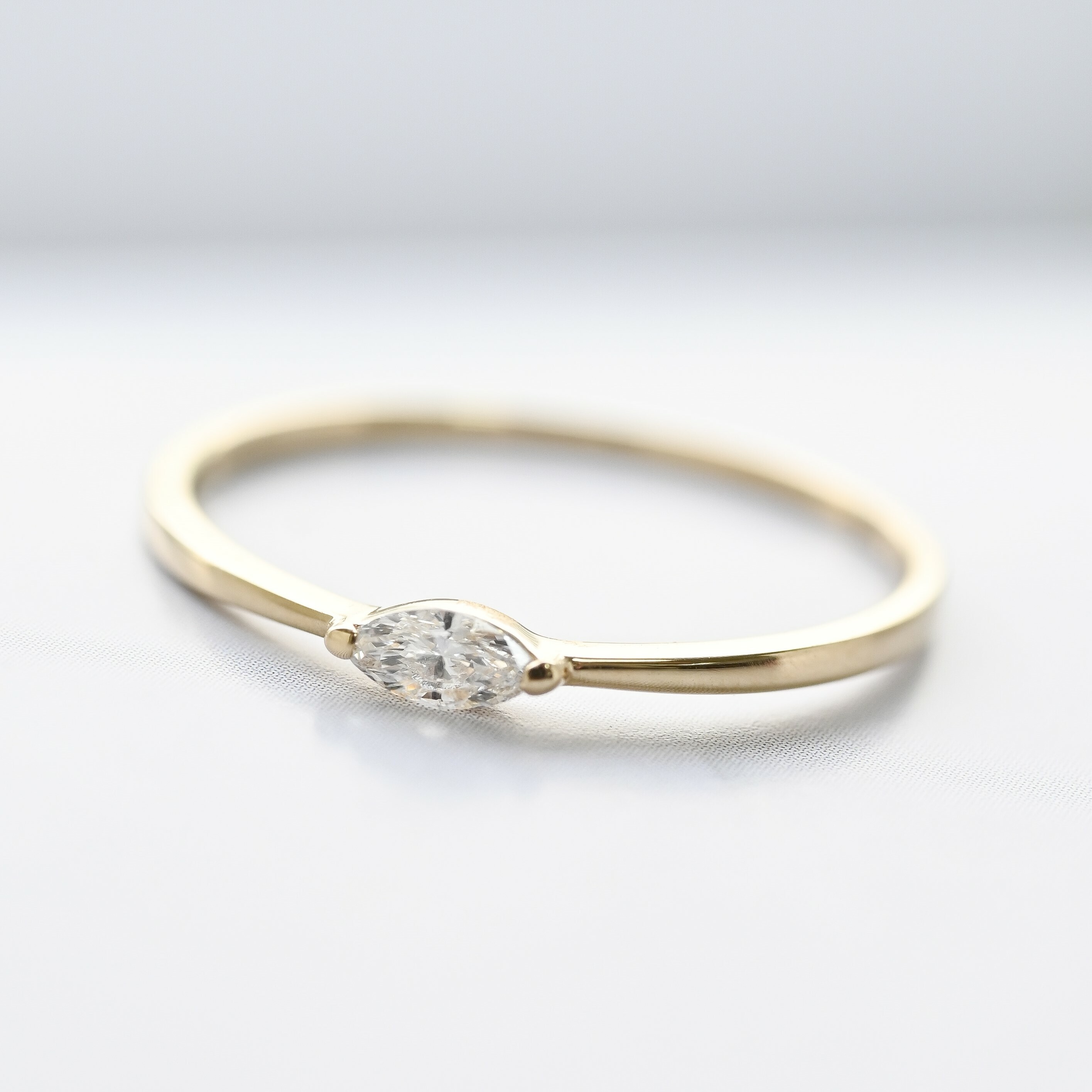18K Marquise Diamond Ring