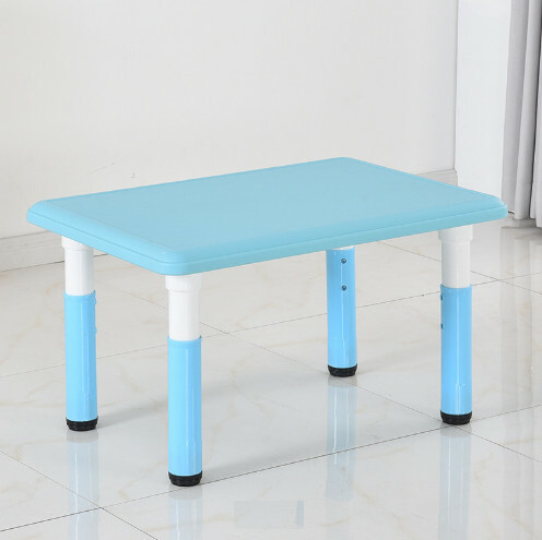 New Kindergarten Table Study Table Baby Toy Table Game Table (Light Blue) 80x55cm