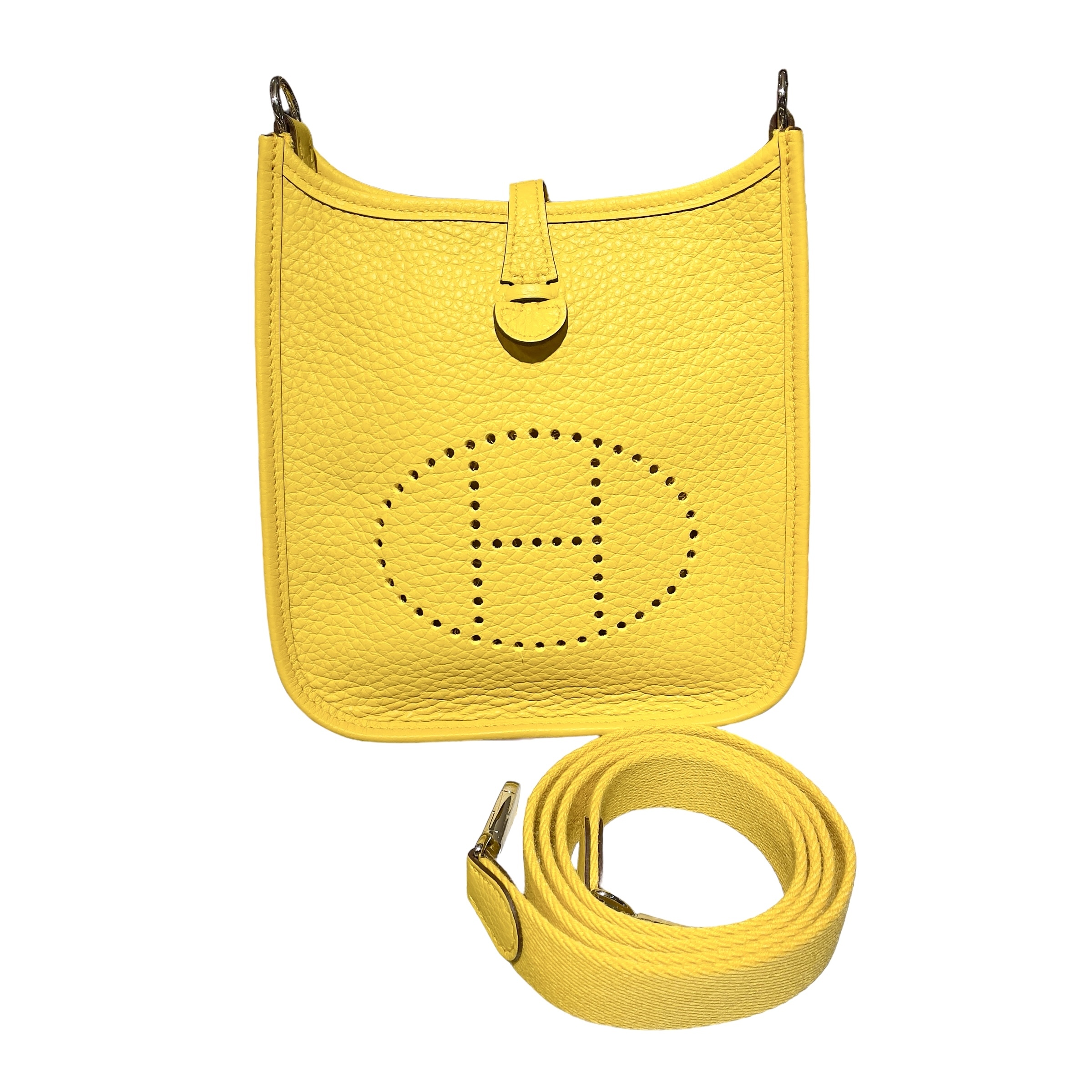 全新HERMES MINI EVELYNE  EG AMAZONE SUN太陽金/銀扣 B STAMP #E16 #BRAND NEW #香榭站正品