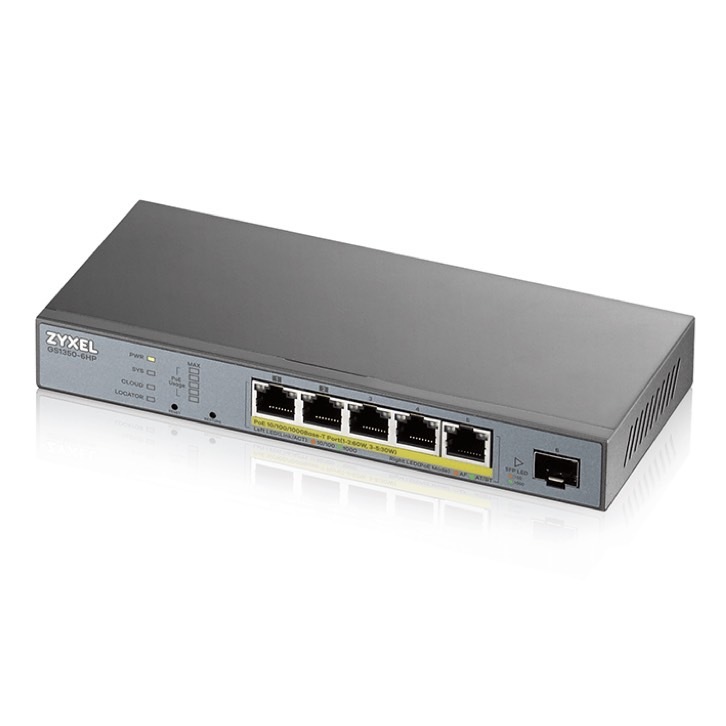 ZyXEL 合勤 GS1350-6HP 智慧網管 IP監控 網路交換器