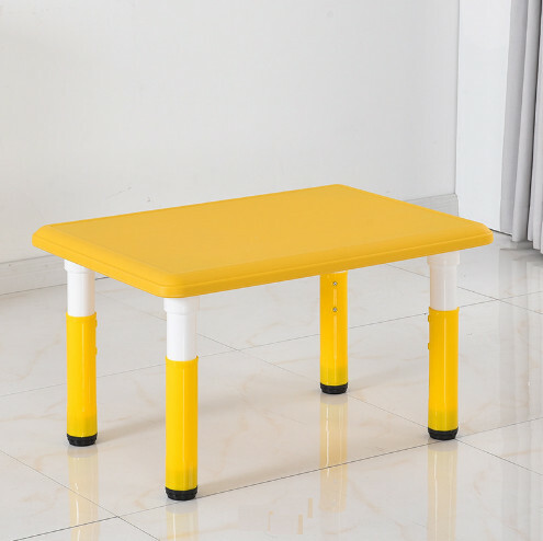 New Kindergarten Table Study Table Baby Toy Table Game Table (Yellow) 80x55cm