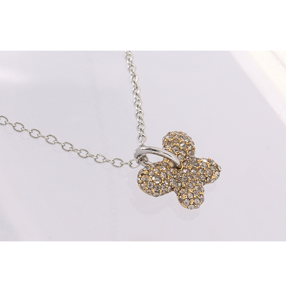 【COACH】Pave 金色水鑽蝴蝶造型項鍊(銀鍊) CT091 SLV