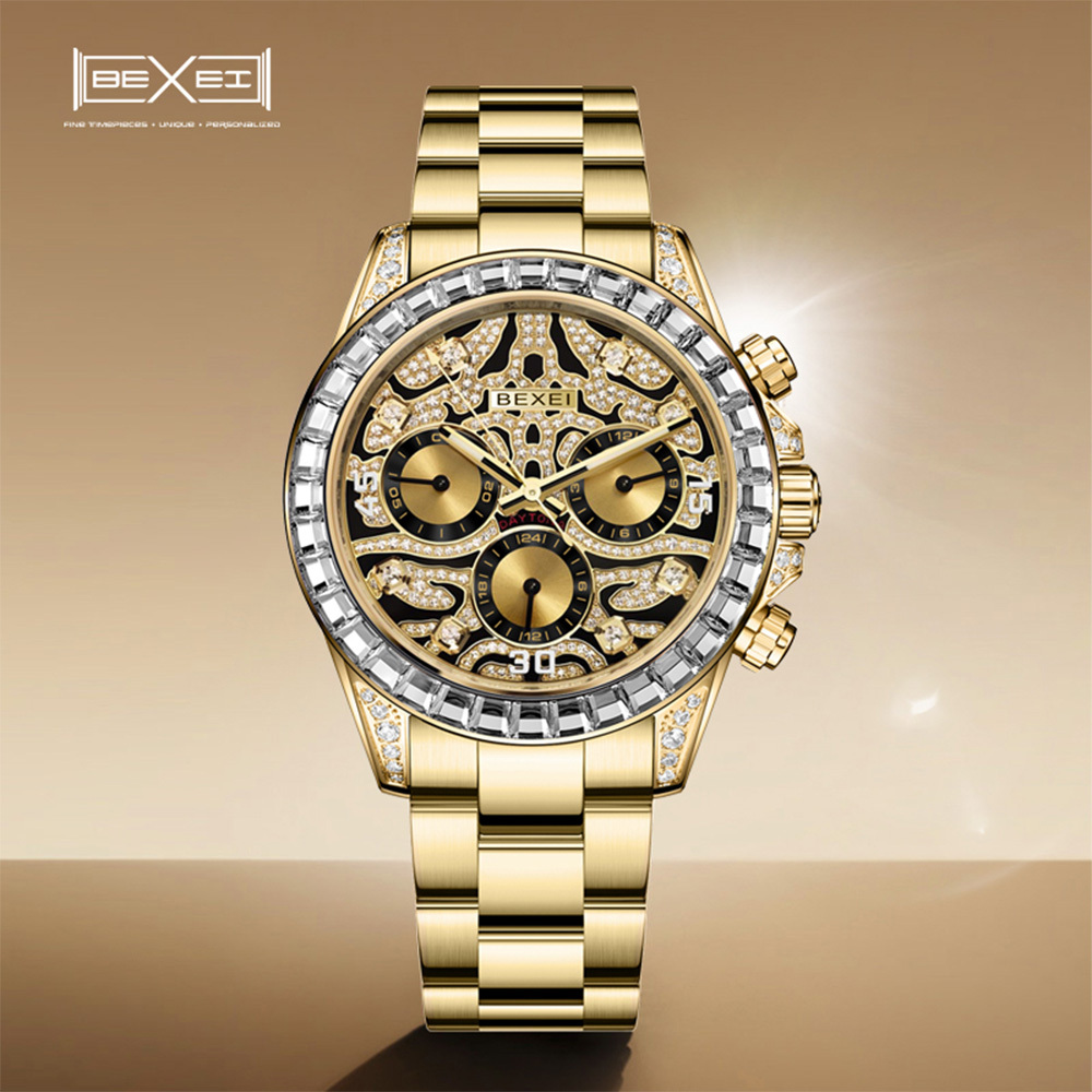 (預購)【BEXEI 貝克斯】9806 老虎金迪系列 金虎 質感細膩 高貴優雅 霸氣 不鏽鋼 全自動機械錶 手錶 腕錶