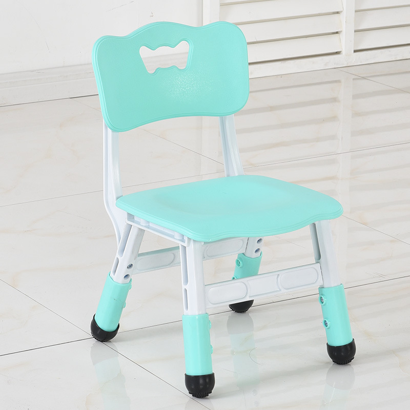 New Kindergarten Chair Baby Back Chair (Mint Green + Foot Covers)