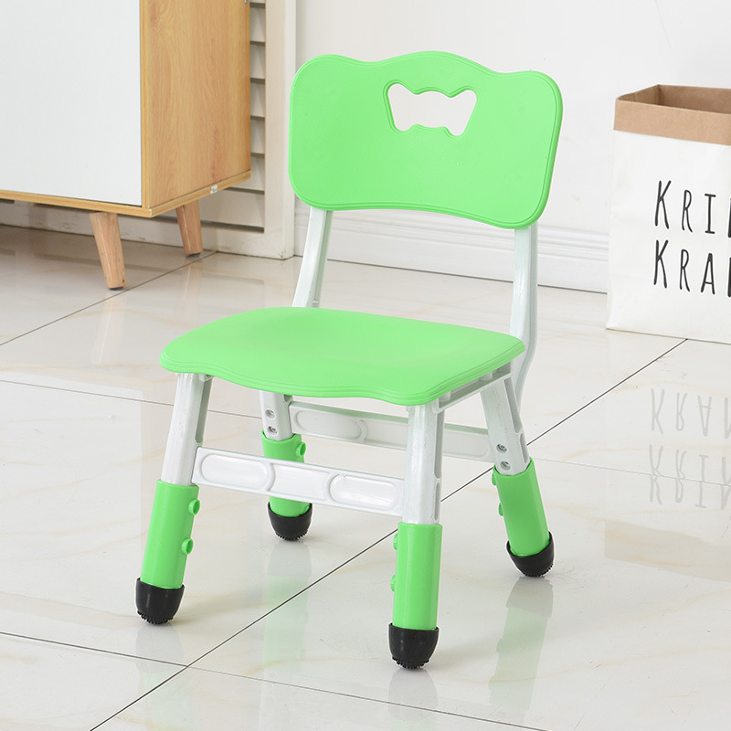 New Kindergarten Chair Baby Back Chair (Green + Foot Covers)