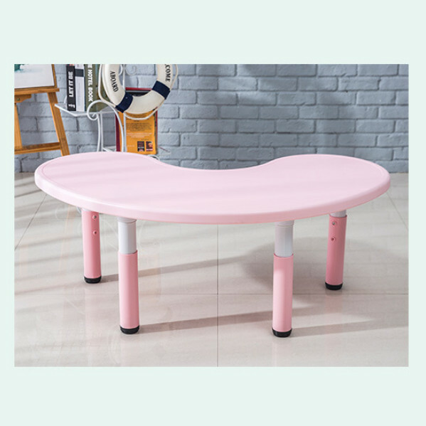 New Kindergarten Table Moon Table Lift Toy Table (Pink-Single Table)