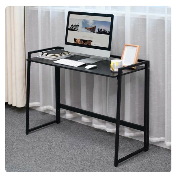 New style computer desk folding computer desk (black) 100cm
